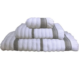 Набор полотенец Marine Business Santorini, волны, белый с серым (10265314)